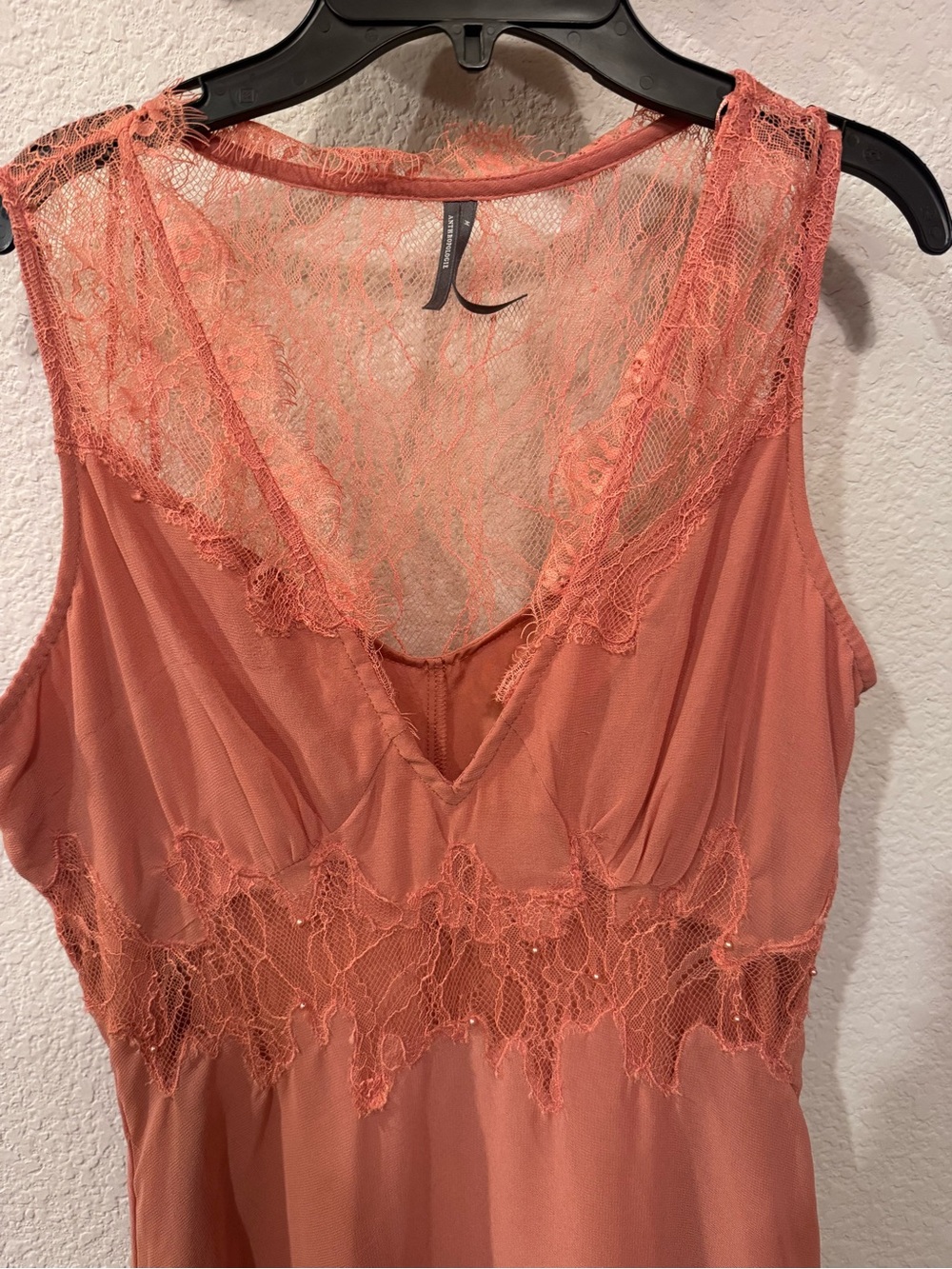 Anthropologie Dusty Rose Lace Maxi Dress Size Medium Romantic Boho - Picture 5 of 15